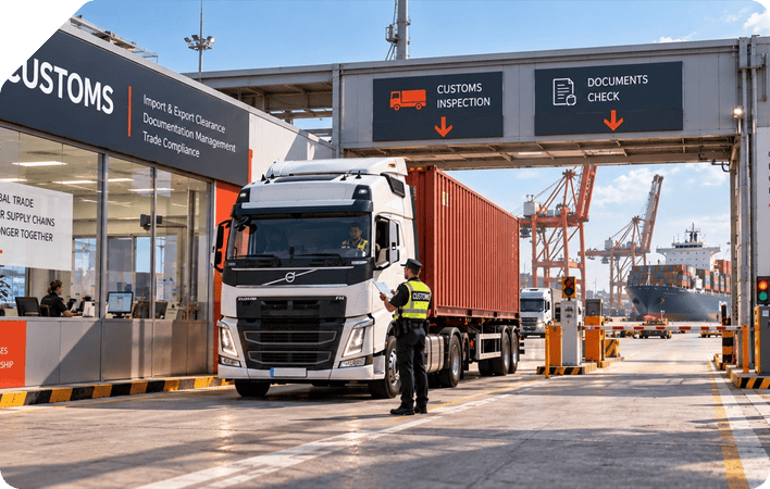 Customs clearance checkpoint