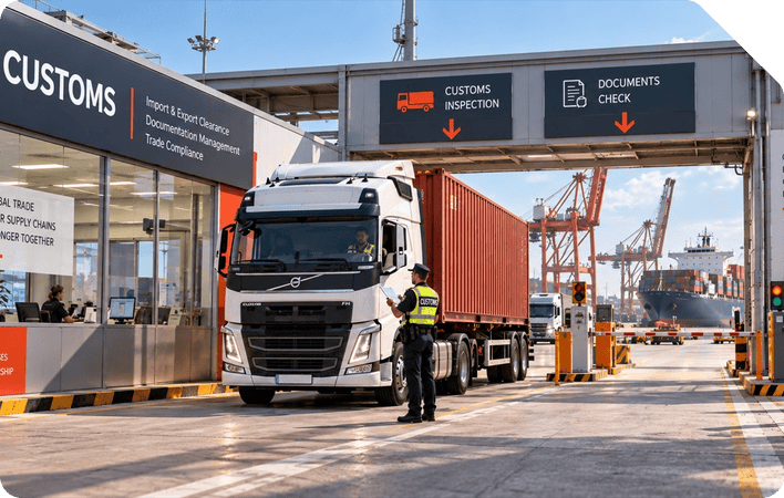 Customs clearance checkpoint